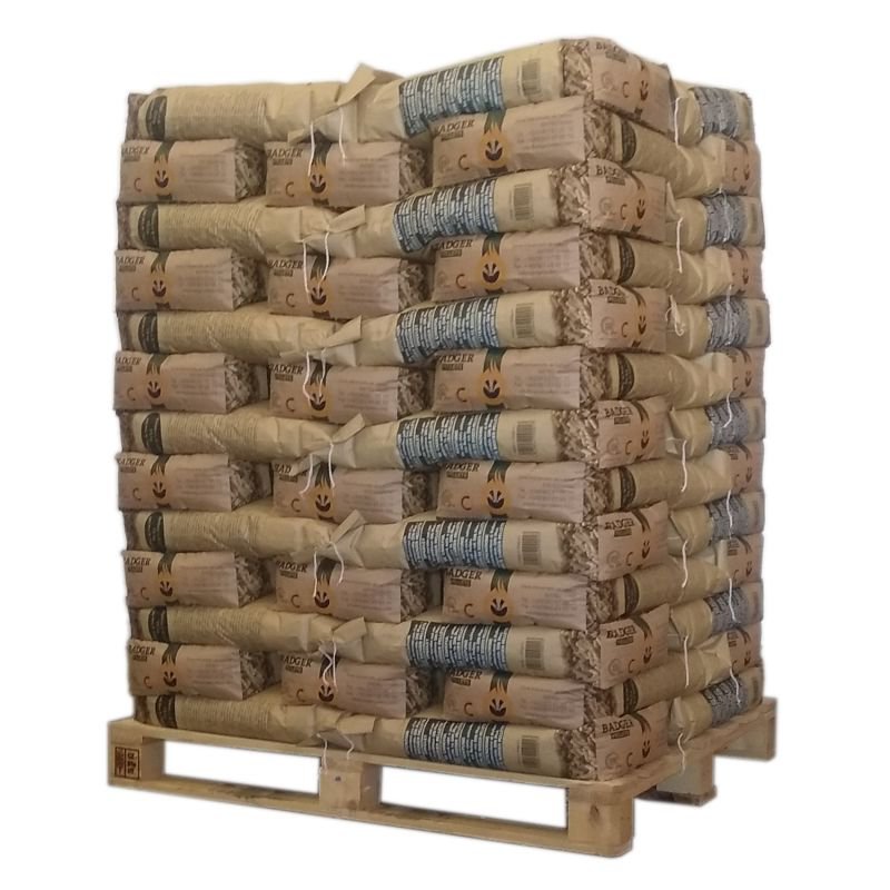 6 palés de 462 sacos certificados DIN ENplus A1 de 15 kg