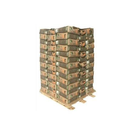 Lote de 9 palés de gránulos de madera certificados DIN ENplus A1, es decir, 693 sacos de 15 kg