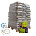 Palé completo de 77 sacos de 15 kg (1.155 kg) de gránulos Pelets Asturias.