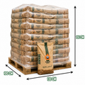 palet contiene pellets de madera Badger,70 sacos certificados DINplus y ENplus A1